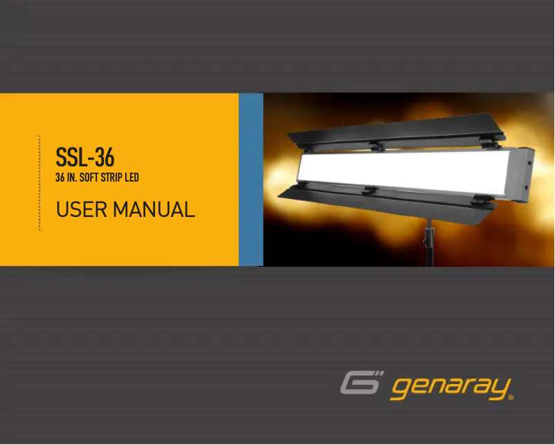 Page n°1 - Manuel utilisateur Genaray SSL-36