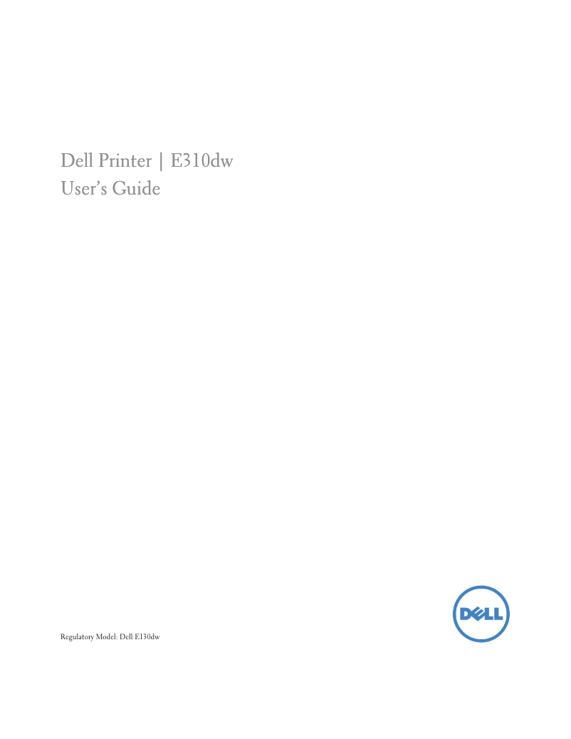 Page n°1 - Manuel utilisateur Dell E310dw