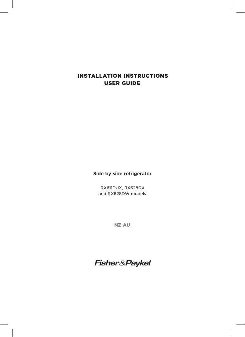 Image de la première page du manuel de l'appareil RX611DUX1