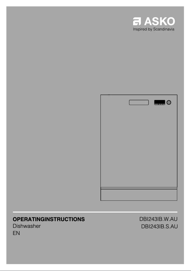 Page n°1 - Manuel utilisateur Asko DBI243IB.S.AU