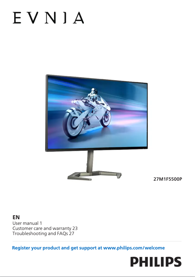 Page 1 of the manual User Manual Philips Evnia 27M1F5500P
