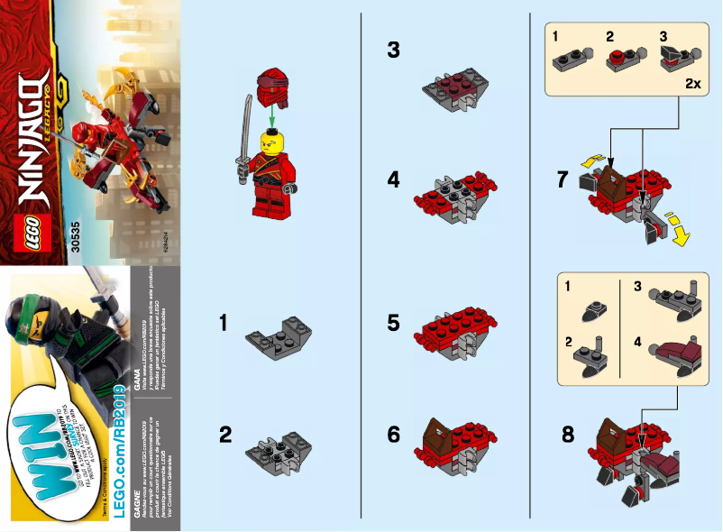 Page 1 de la notice Manuel utilisateur Lego Ninjago 30535