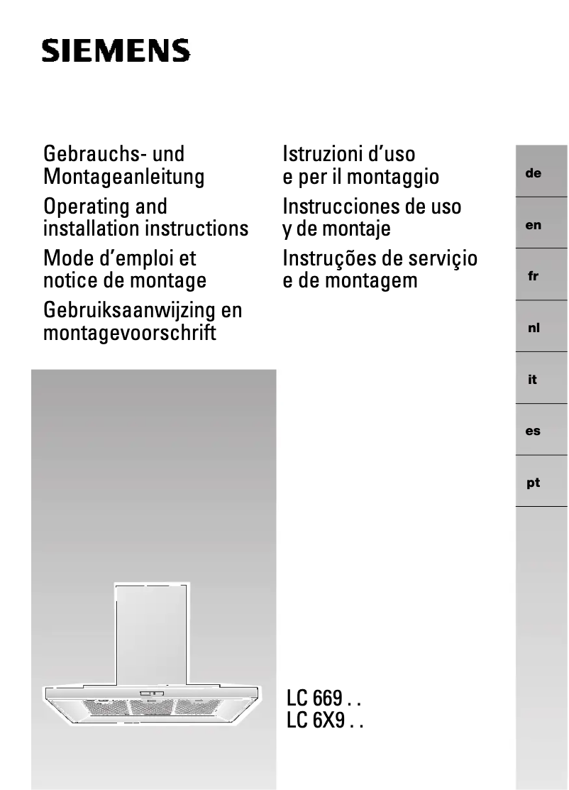 Page 1 de la notice Manuel utilisateur Siemens LC66951