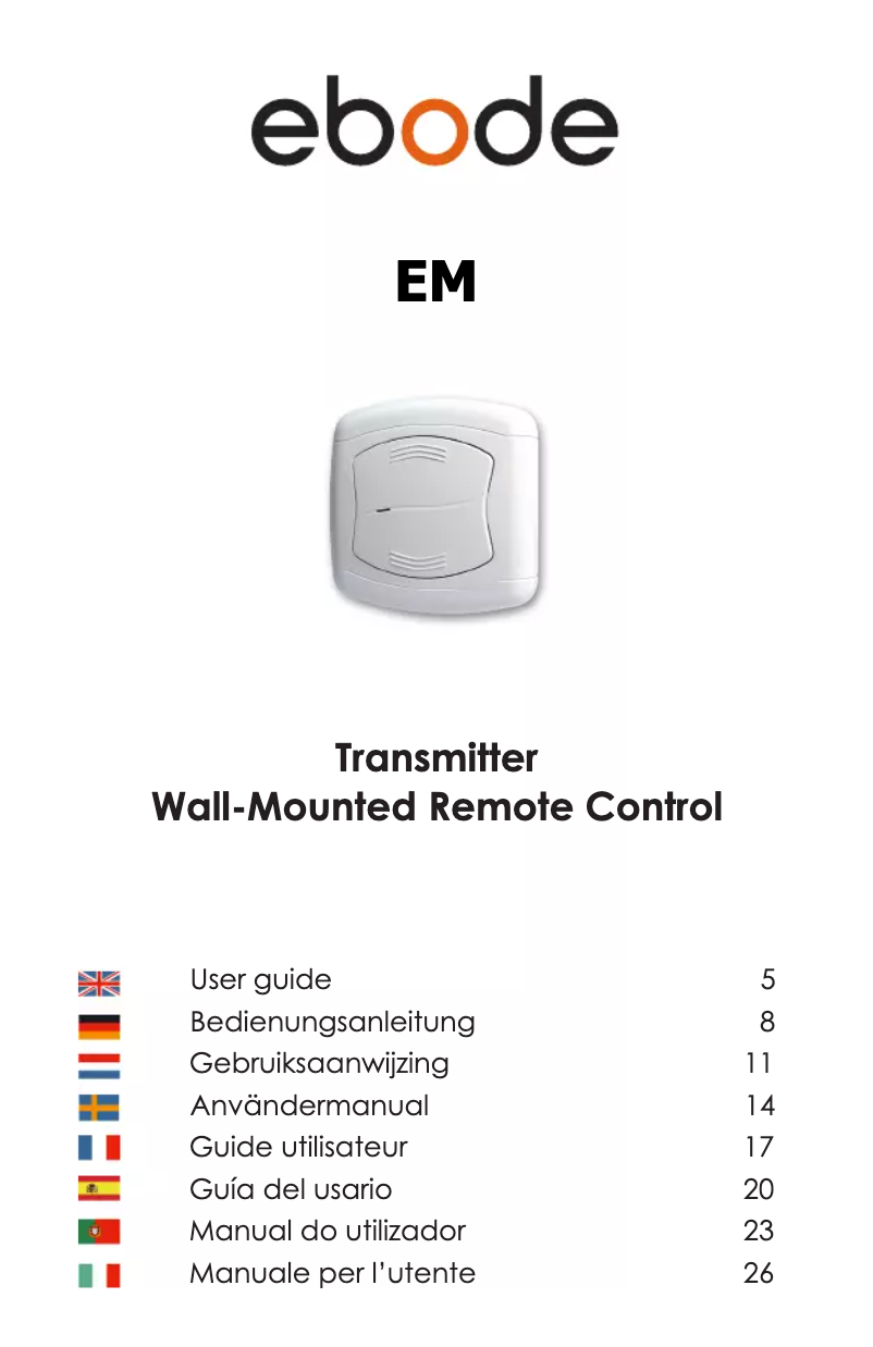 Image de la première page du manuel de l'appareil EM