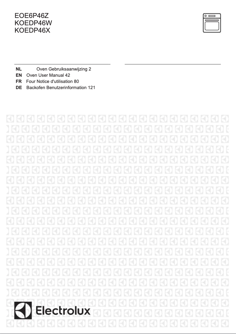Page 1 de la notice Manuel utilisateur Electrolux EOE6P46Z