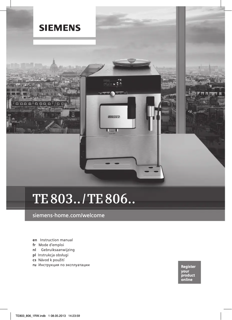 Page n°1 - Manuel utilisateur Siemens TE803509