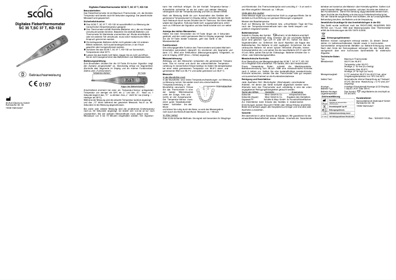 Page n°1 - Manuel utilisateur Hama SC37T