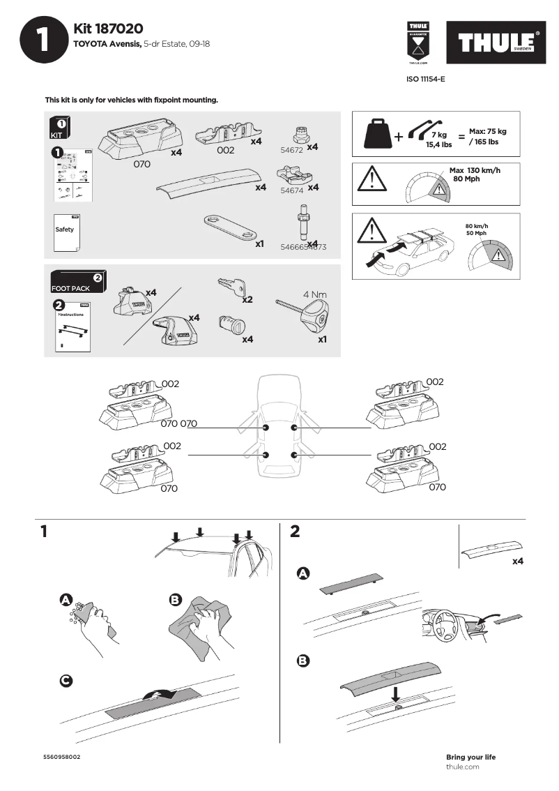 Image de la première page du manuel de l'appareil Kit 187020