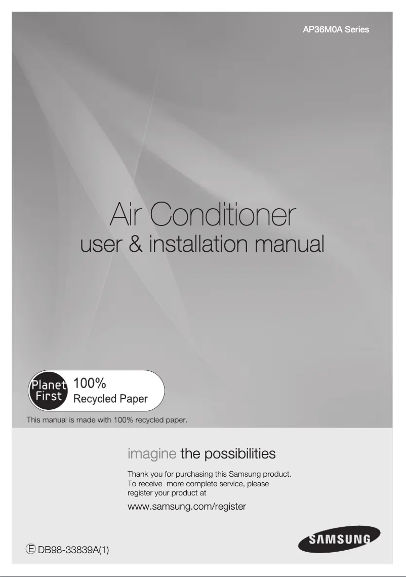 Image de la première page du manuel de l'appareil AP36M0AN