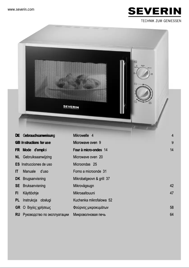 Image de la première page du manuel de l'appareil MW 7873