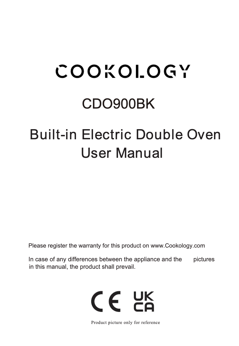 Page n°1 - Manuel utilisateur Cookology CDO900SS