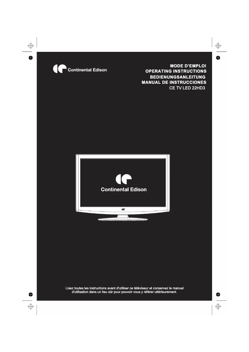 Image de la première page du manuel de l'appareil CETVLED22HD3