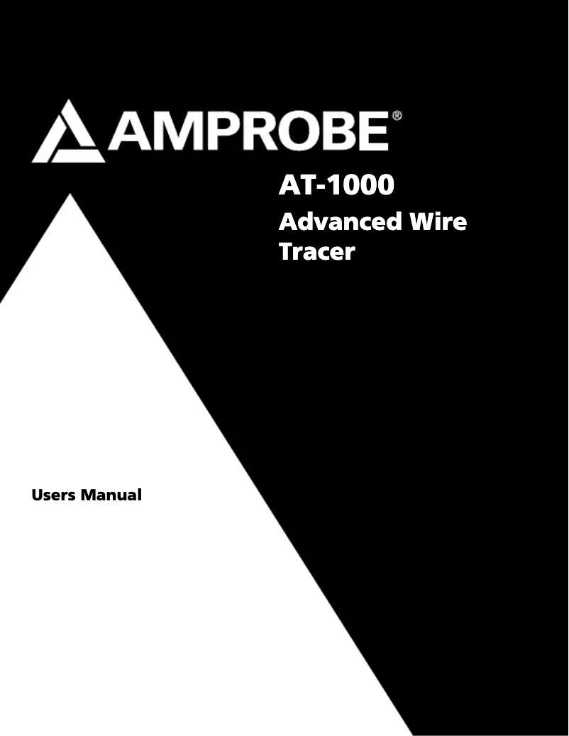 Image de la première page du manuel de l'appareil AT-1000