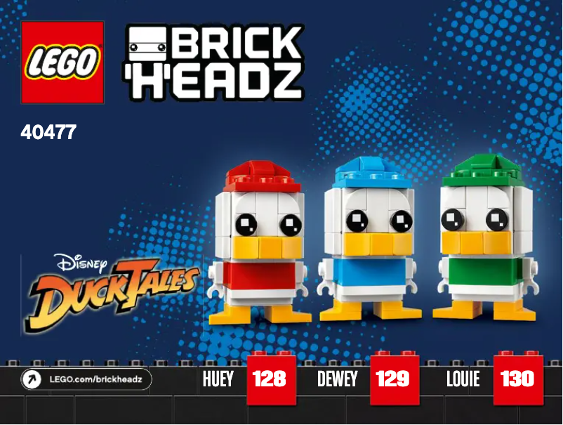 Page 1 de la notice Manuel utilisateur Lego Brickheadz 40477