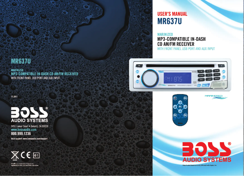 Page 1 de la notice Manuel utilisateur Boss MCK637W.6