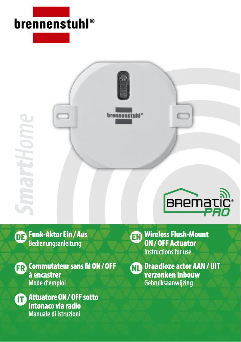 Image de la première page du manuel de l'appareil BrematicPRO ON/OFF UPOS 868 01 W1000