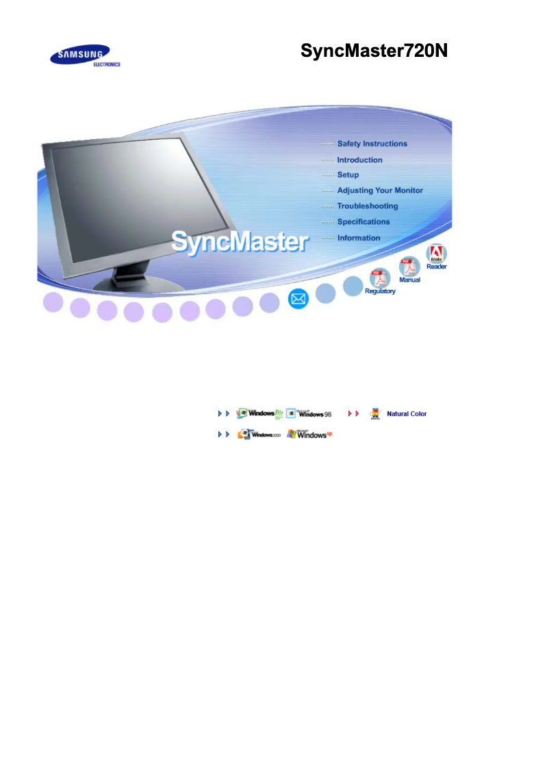 Página 1 del manual Manual de usuario Samsung SyncMaster 720N