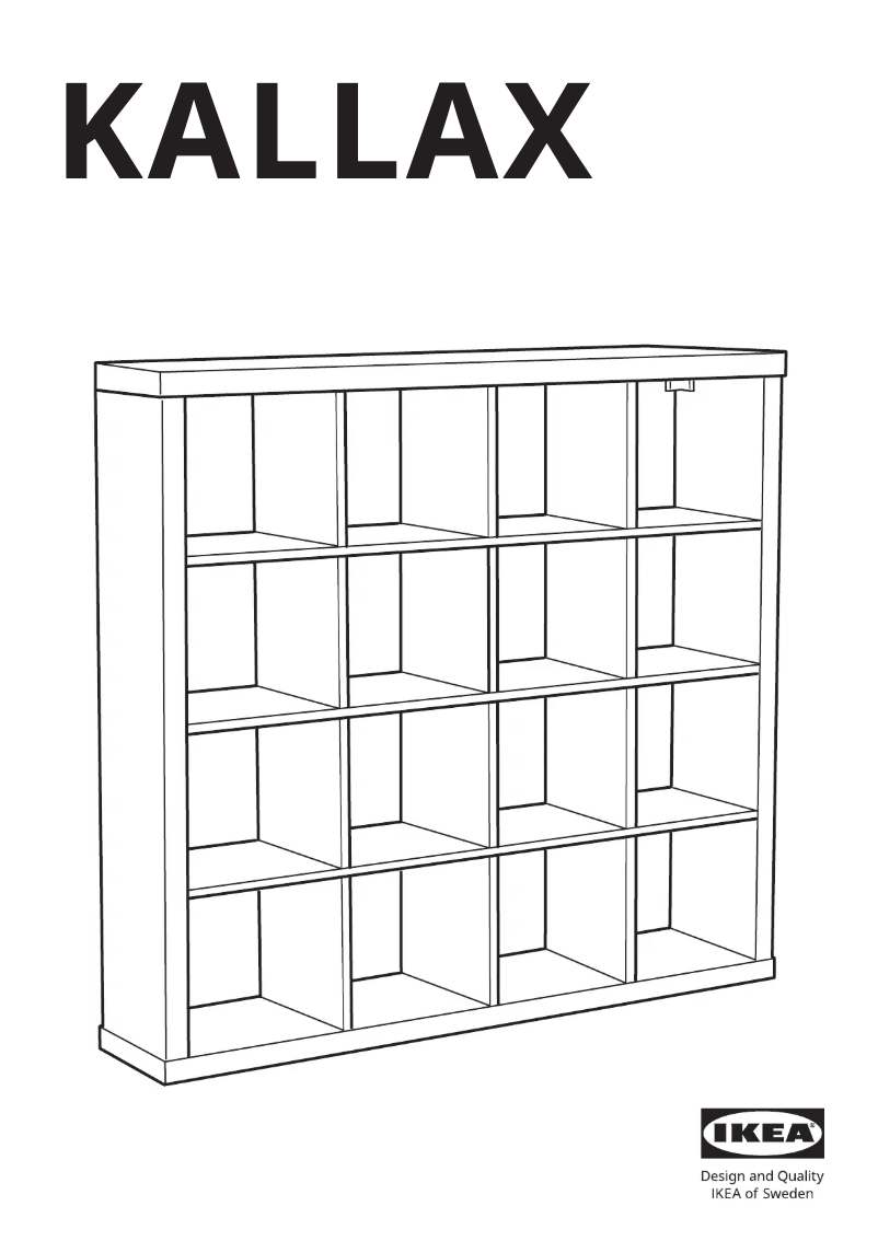 Image de la première page du manuel de l'appareil KALLAX 102.758.62