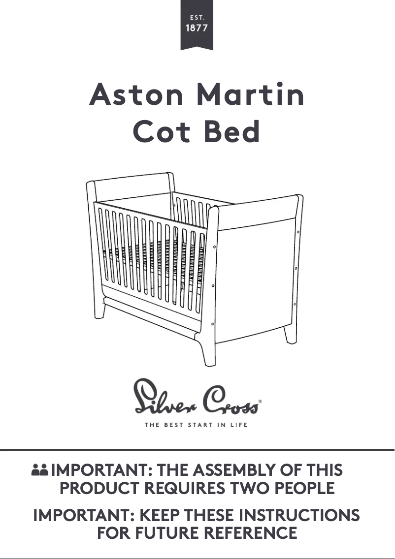 Image de la première page du manuel de l'appareil Aston Martin Cot Bed