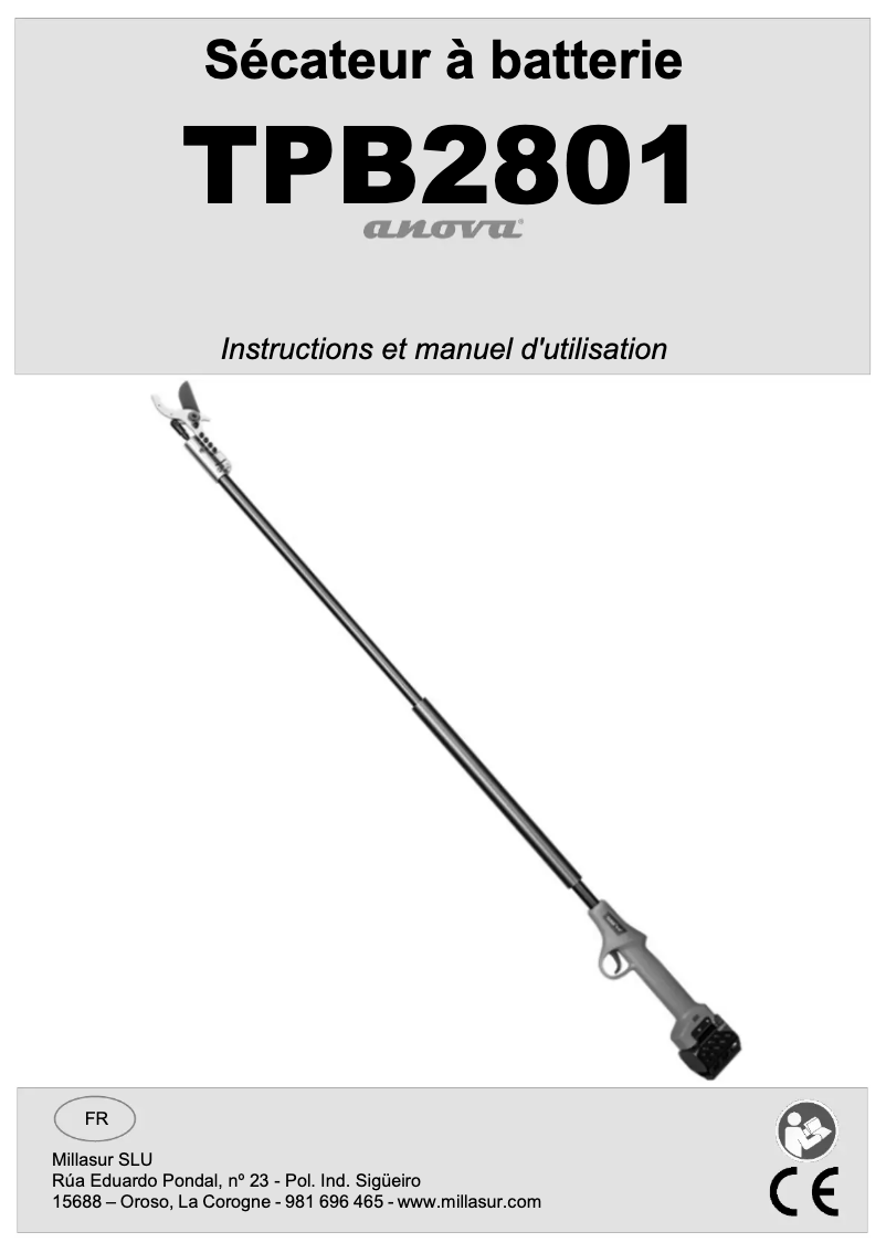 Página 1 del manual Manual de usuario Anova TPB2801