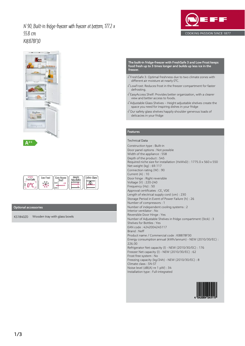 Image de la première page du manuel de l'appareil KI8878F30