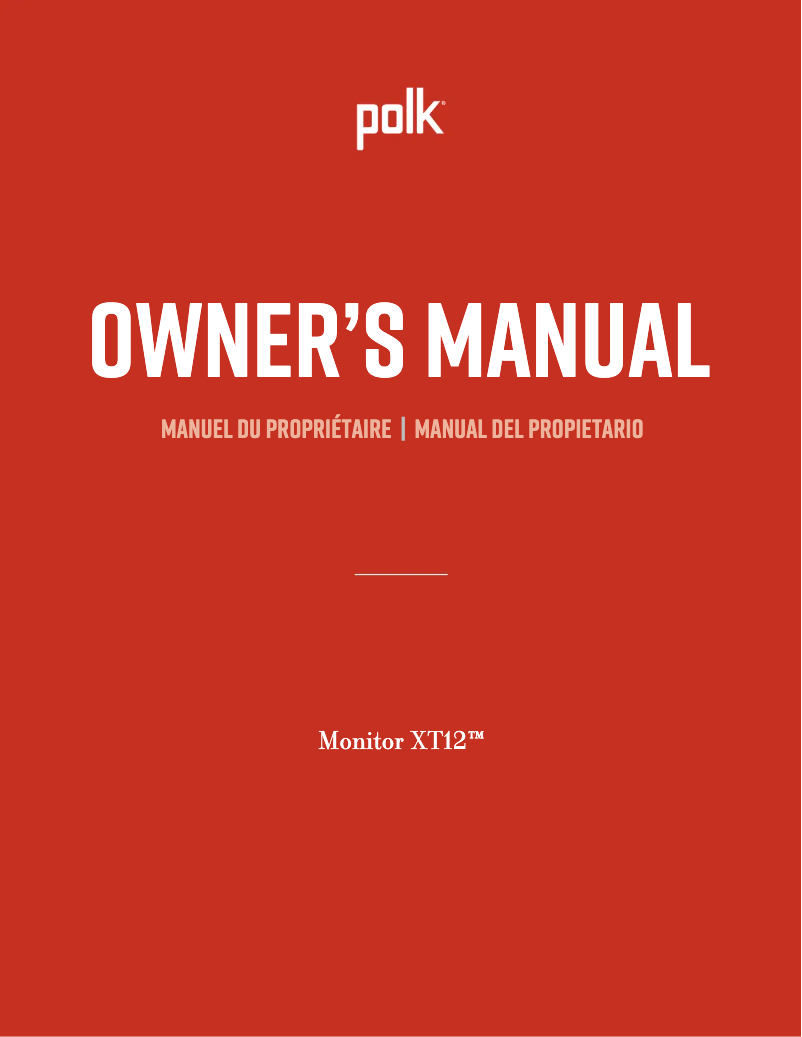 Página 1 del manual Manual de usuario Denon Monitor XT12