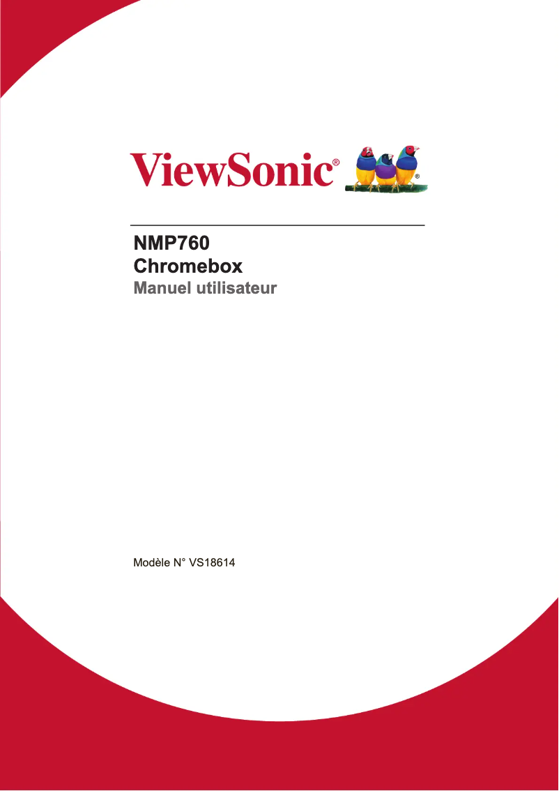 Page 1 de la notice Manuel utilisateur Viewsonic NMP760