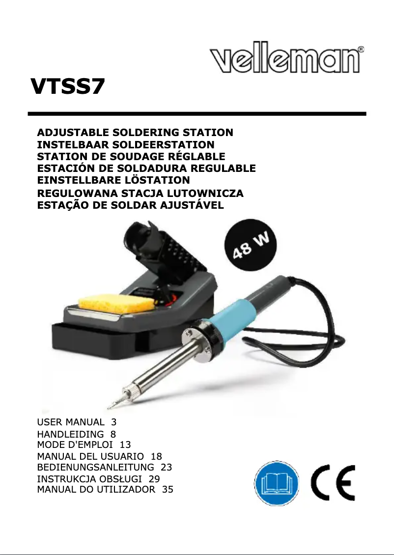 Page 1 de la notice Manuel utilisateur Velleman VTSS7