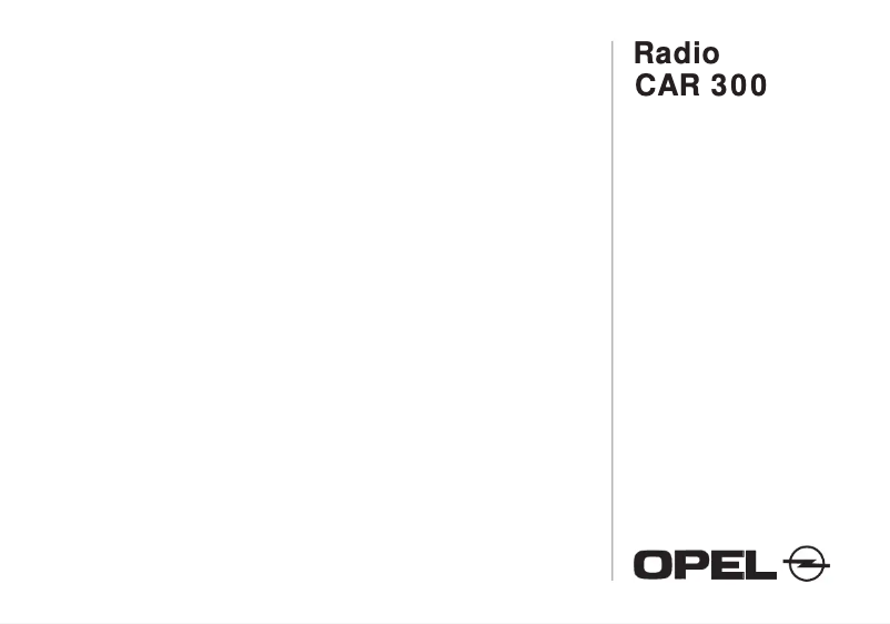 Página 1 del manual Manual de usuario Blaupunkt Opel Car300