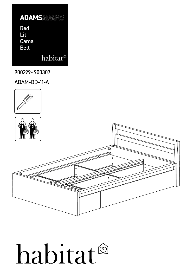 Page 1 de la notice Manuel utilisateur Habitat Adams