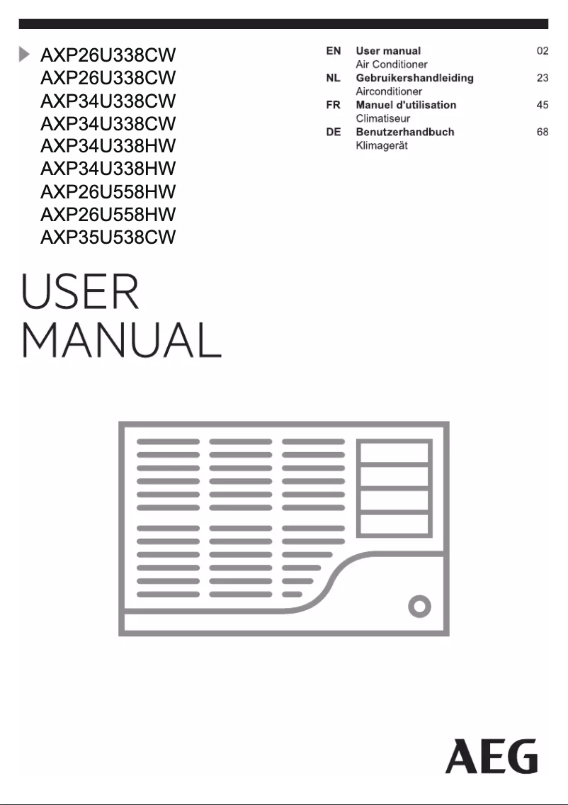 Imagen de la primera página del manual del dispositivo Chillflex Pro AXP34U338HW