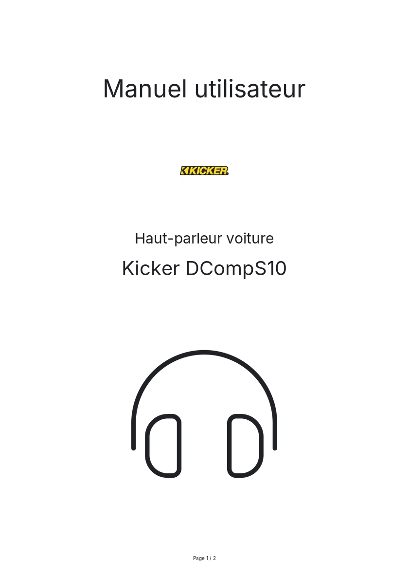 Image de la première page du manuel de l'appareil DCompS10