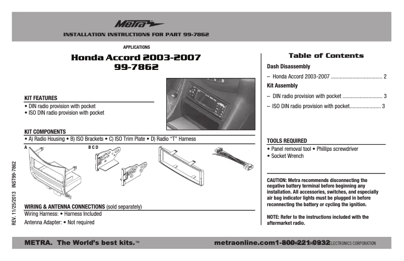 Image de la première page du manuel de l'appareil 99-7862