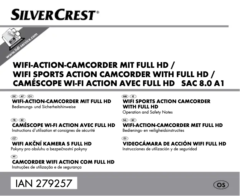 Page n°1 - Manuel utilisateur SilverCrest SAC 8.0 A1