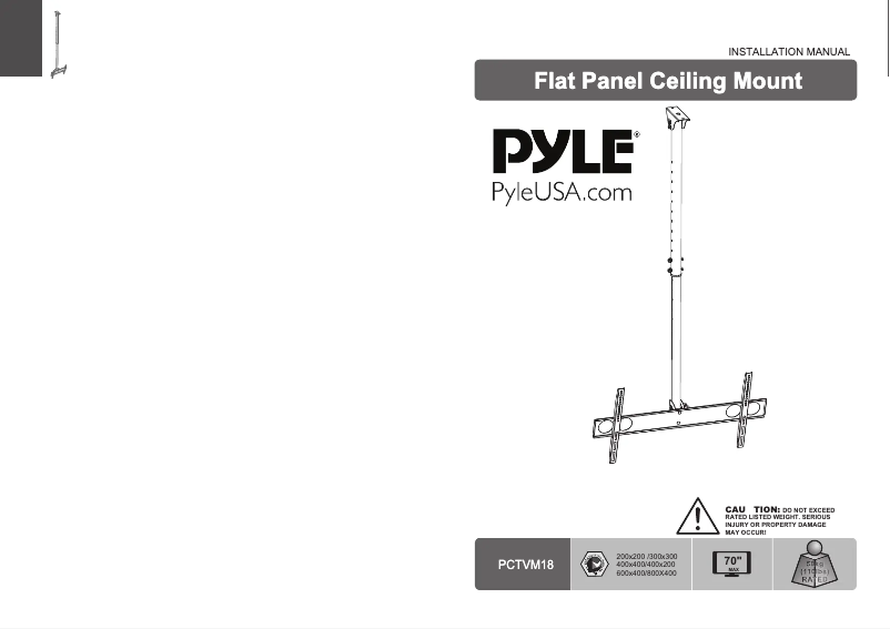Page 1 of the manual User Manual Pyle PCTVM18
