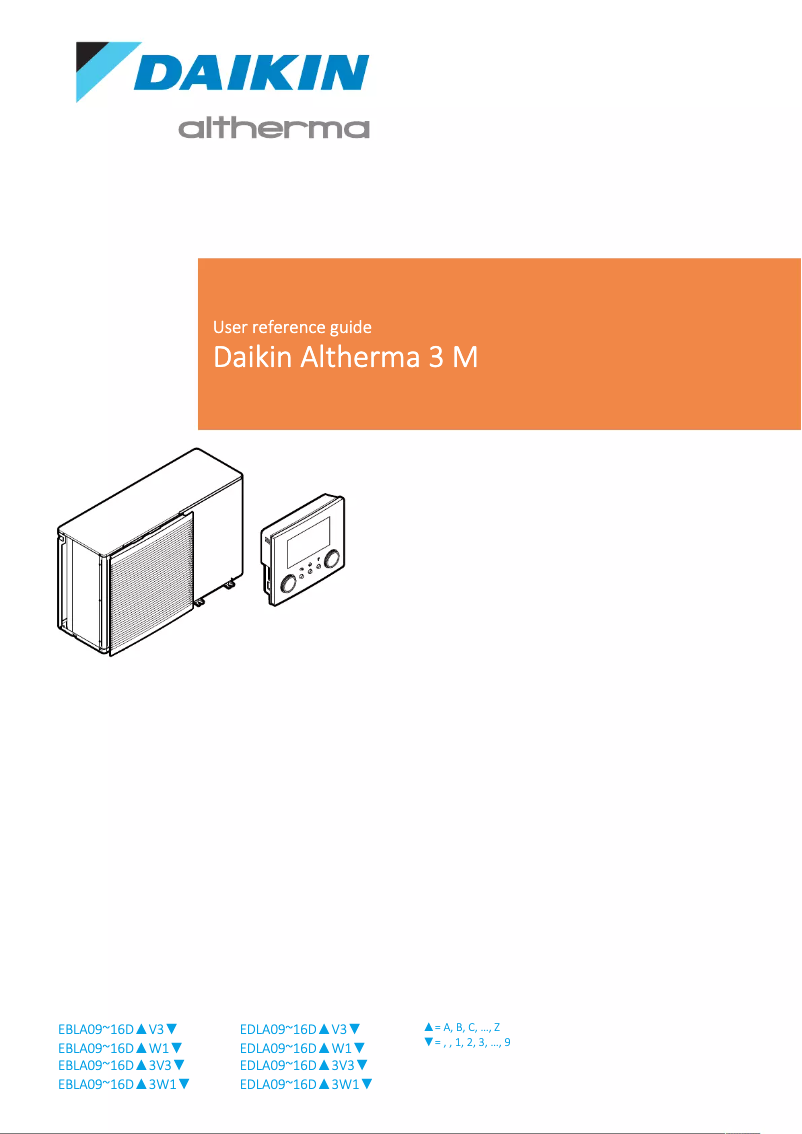 Page n°1 - Manuel utilisateur Daikin Altherma EDLA14DA3V3