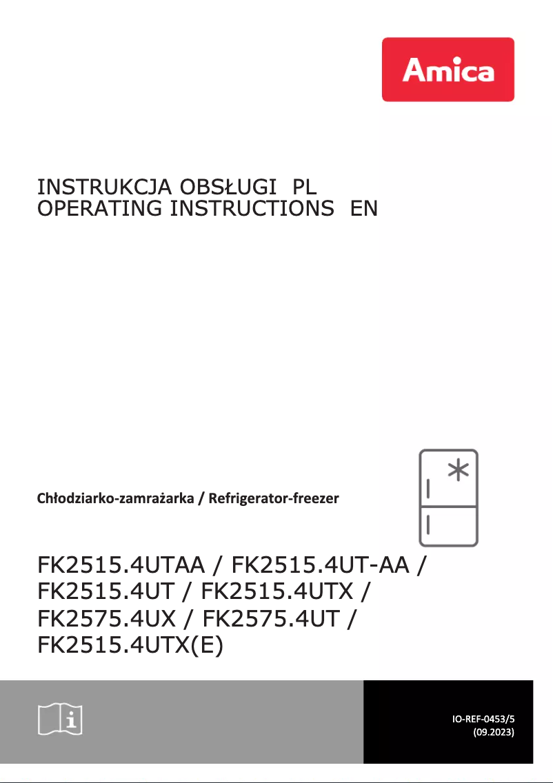 Page n°1 - Manuel utilisateur Amica FK2515.4UTXAA
