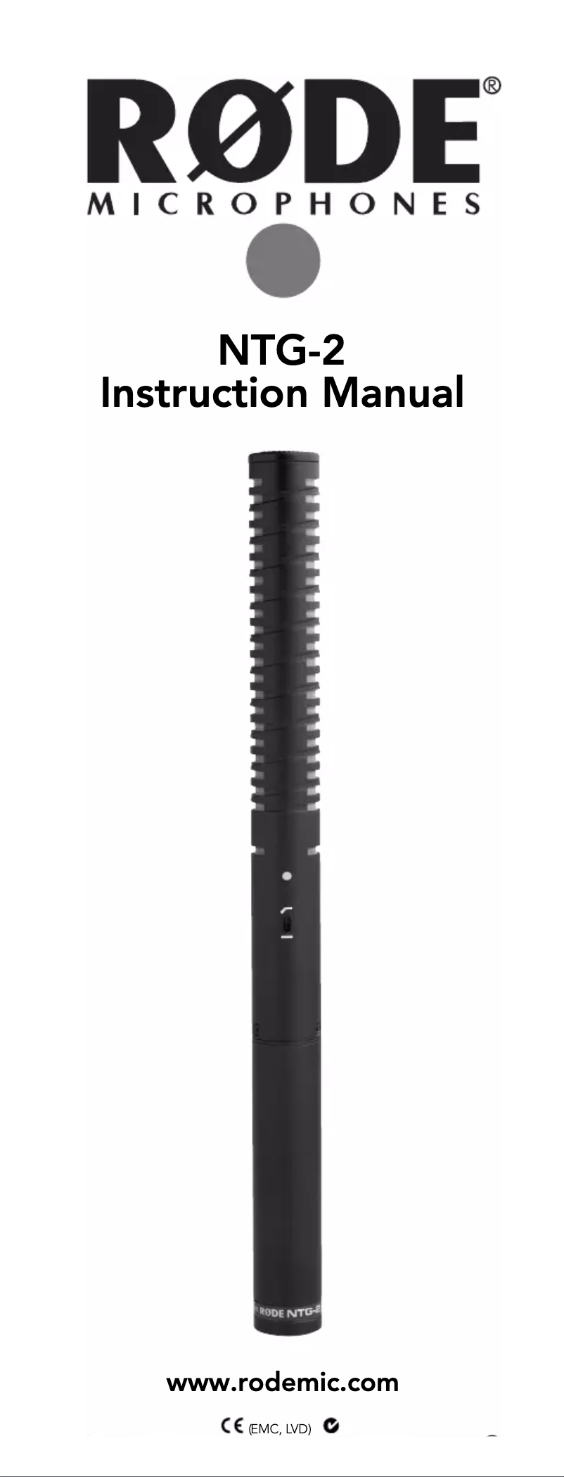 Page n°1 - Manuel utilisateur Røde NTG-2
