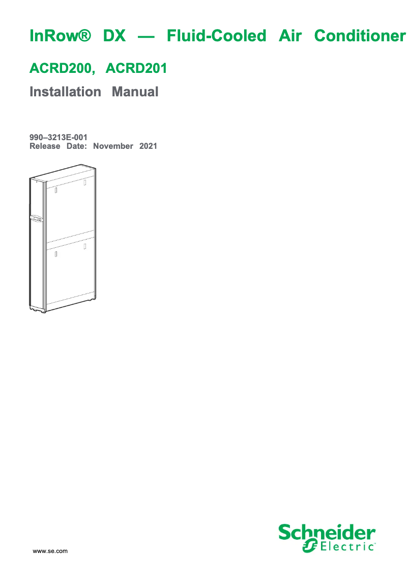 Page 1 de la notice Manuel utilisateur APC ACRD200