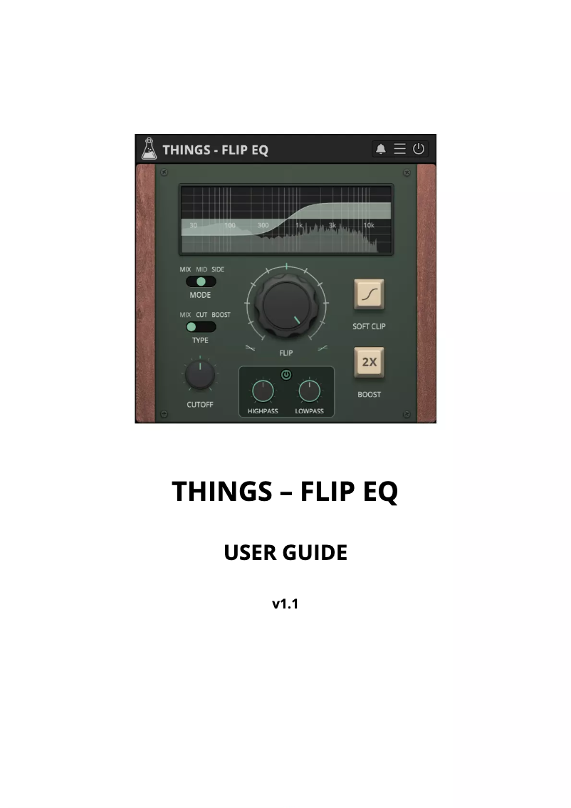 Page n°1 - Manuel utilisateur AudioThing Flip EQ
