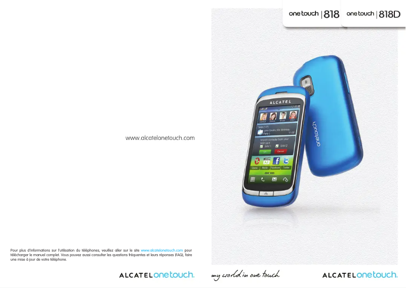Page n°1 - Manuel utilisateur Alcatel One Touch 828