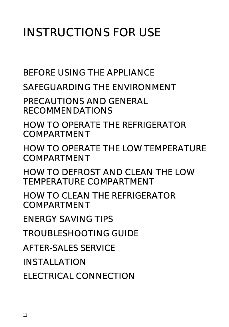 Page n°1 - Manuel utilisateur Smeg FR132A7