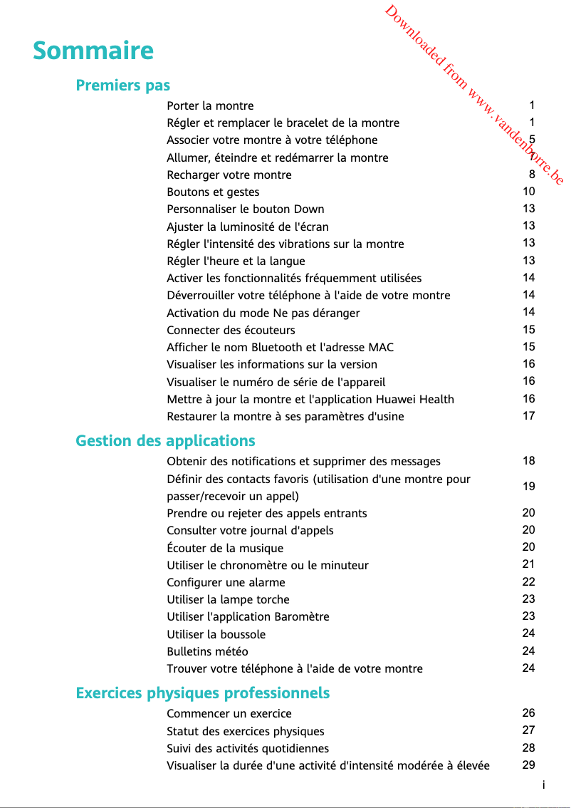 Image de la première page du manuel de l'appareil Watch GT 2 Sport