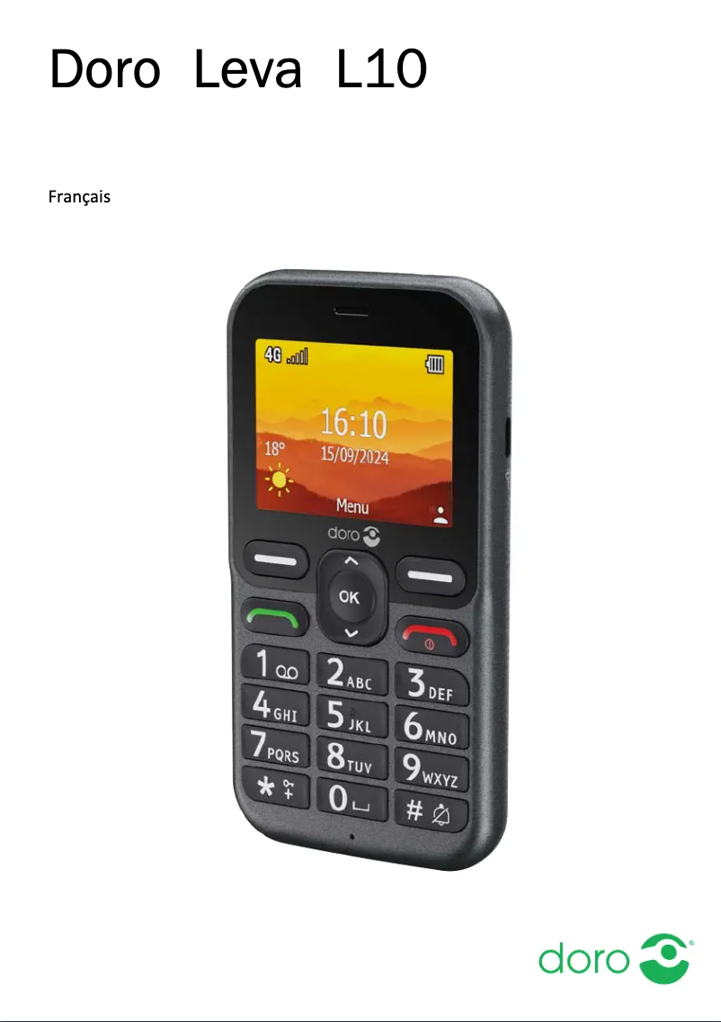 Page 1 de la notice Manuel utilisateur Doro Leva L11