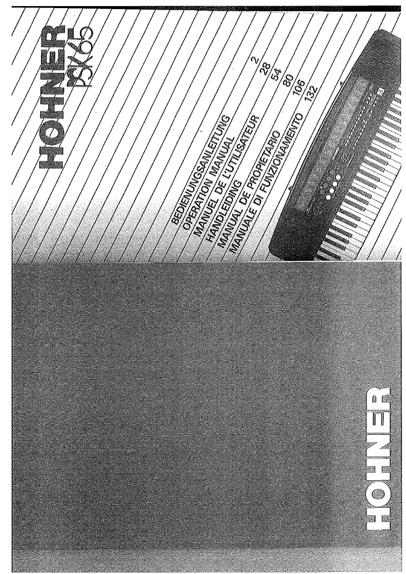 Página 1 del manual Manual de usuario Hohner PSK 65