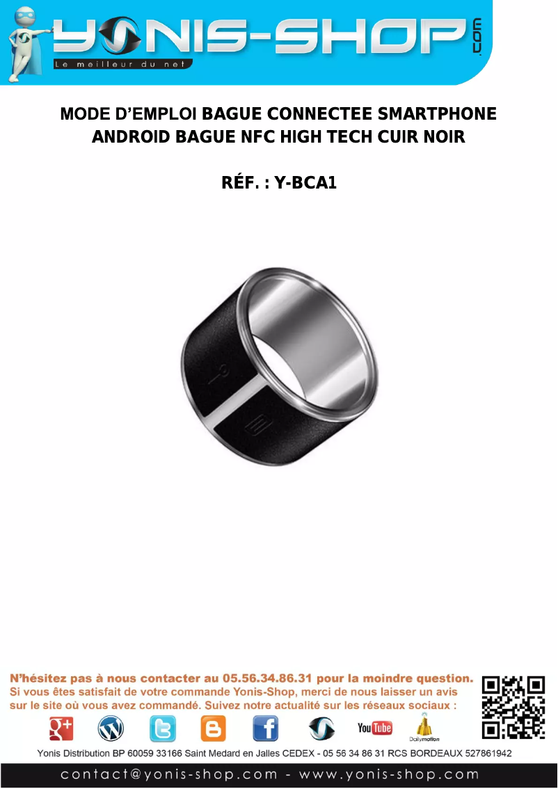 Page 1 de la notice Manuel utilisateur Yonis Y-BAC1