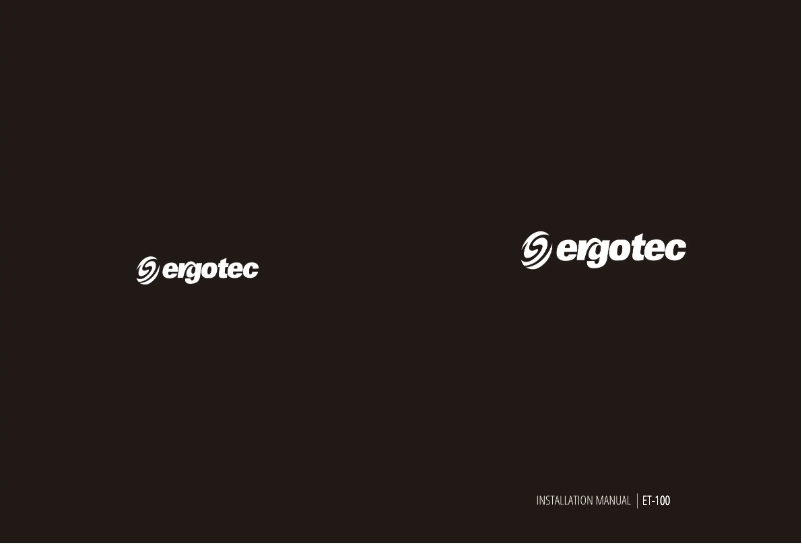 Page n°1 - Guide d'installation Cozzia Ergotec ET-100