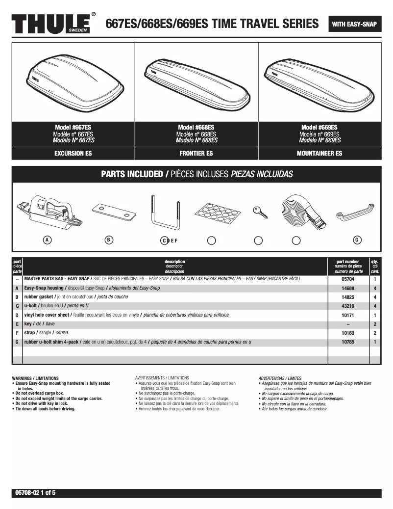 Image de la première page du manuel de l'appareil Time Travel Excursion 667ES