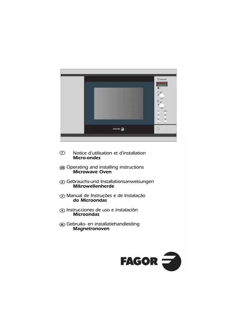 Page n°1 - Manuel utilisateur Fagor MW3 206E