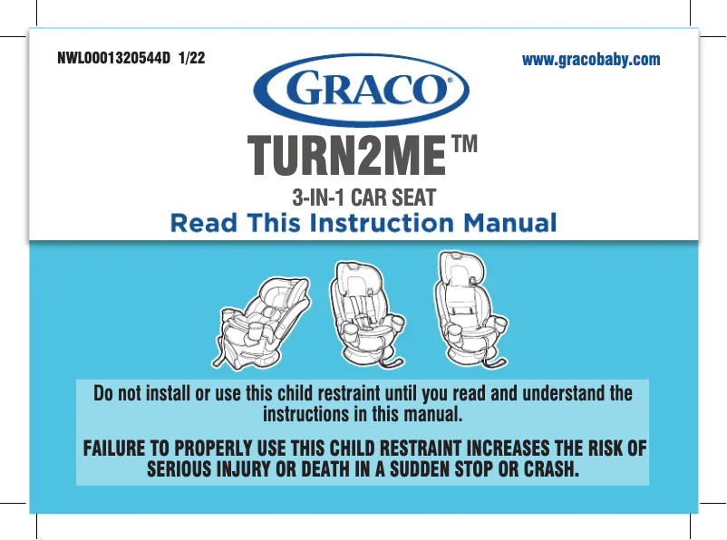 Page n°1 - Manuel utilisateur Graco Turn2Me